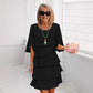 Women's Elegant Layered Ruffle Sleeve Dress