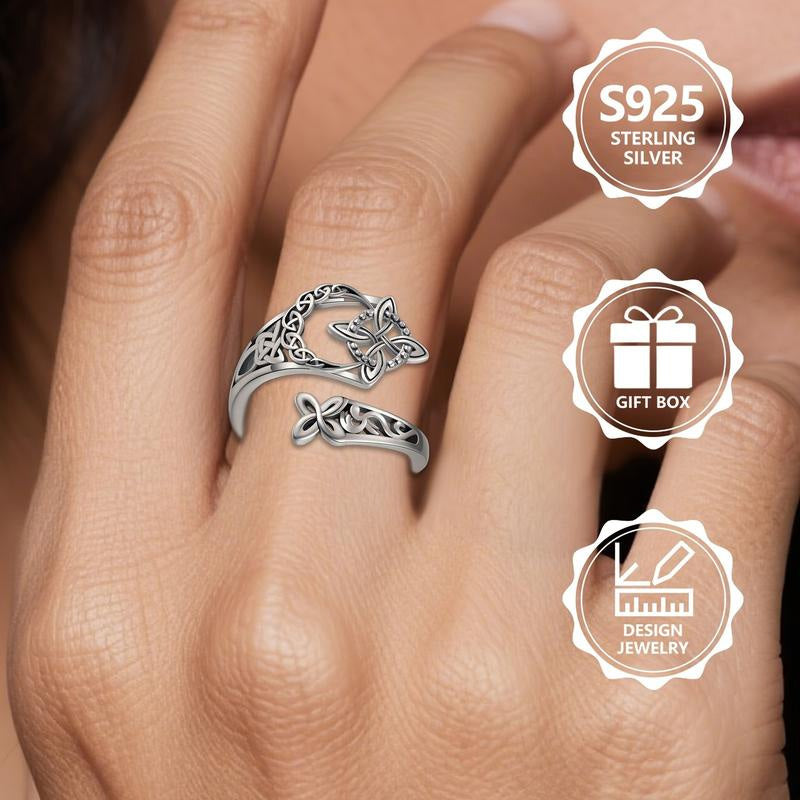 ⏳Time-Limited Special⏰S925 Sterling Silver Celtic Knot Open Ring