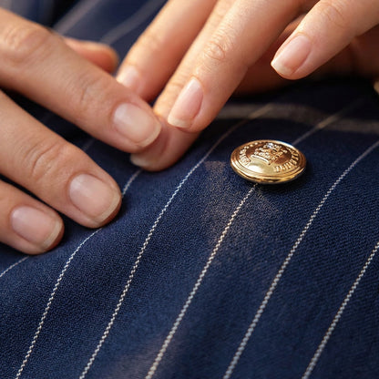 ⏳Time-Limited Special⏰Women's Pinstripe Double-Breasted Suit Set