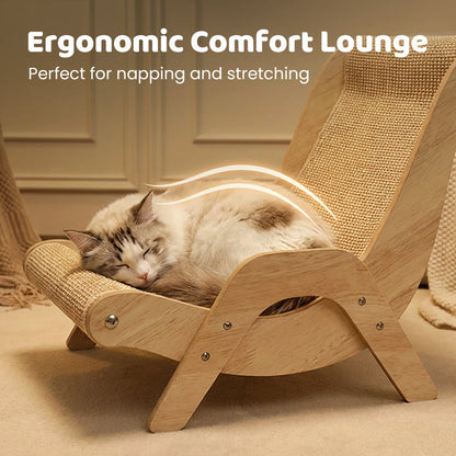 2-in-1 Sisal Cat Scratcher Lounger | Space-Saving & Durable 🐱