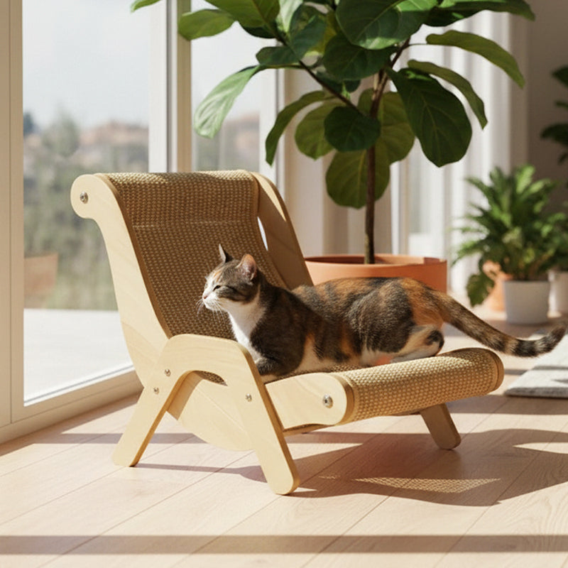 2-in-1 Sisal Cat Scratcher Lounger | Space-Saving & Durable 🐱