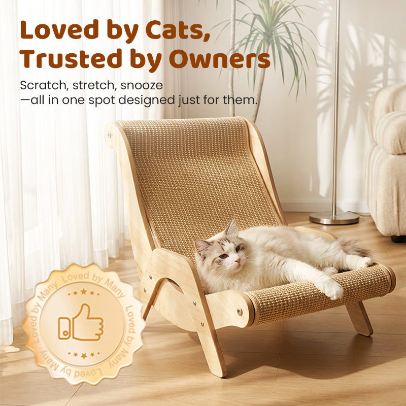 2-in-1 Sisal Cat Scratcher Lounger | Space-Saving & Durable 🐱
