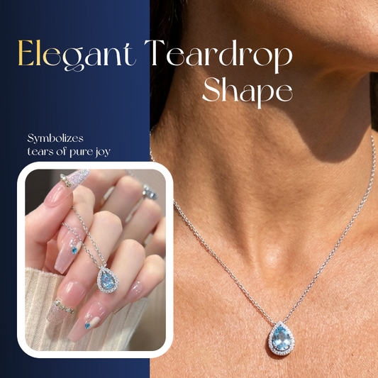 💕Elegant Blue Teardrop Necklace for Women