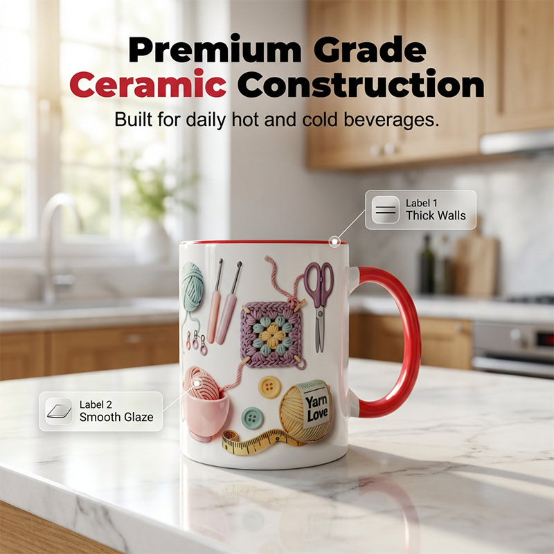 💥Yarn Love Mug, Gift For Crafters And Creative Souls