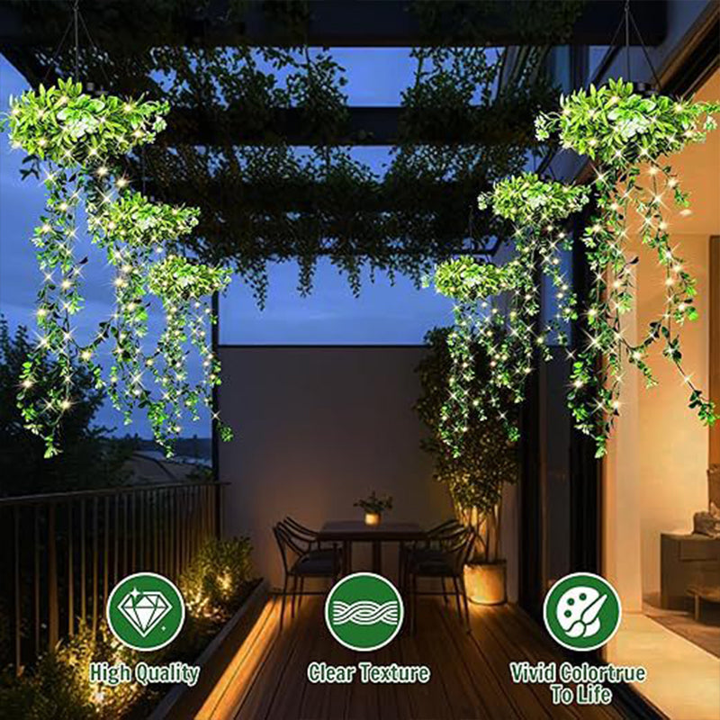 💎SOLAR-POWERED HANGING MILAN GRASS LIGHT! 💎 Lifelike Foliage, Auto On/Off & IP65 Waterproof ✨