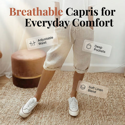 ⏳Time-Limited Special⏰Women's Casual Cotton Linen Capris
