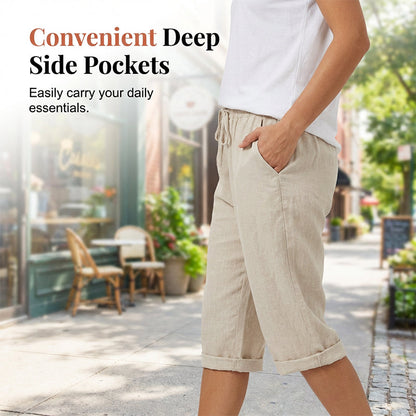 ⏳Time-Limited Special⏰Women's Casual Cotton Linen Capris