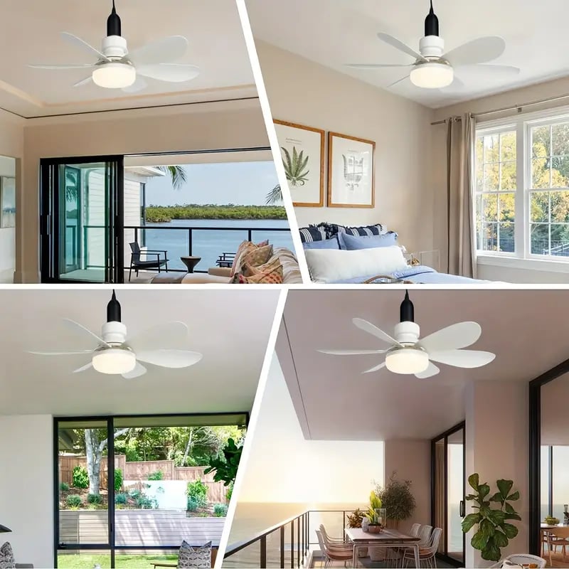 🔥SmartBreez 40W LED Ceiling Fan Light – 20.5 Ultra-Quiet with Remote 🎯 | E27 + FREE B22 Adapter 🔌