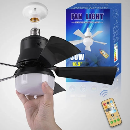🔥SmartBreez 40W LED Ceiling Fan Light – 20.5 Ultra-Quiet with Remote 🎯 | E27 + FREE B22 Adapter 🔌