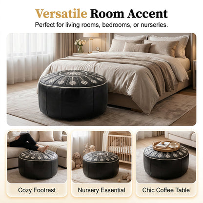🏡High-end luxury-quality leather Versatile Round Storage Seat