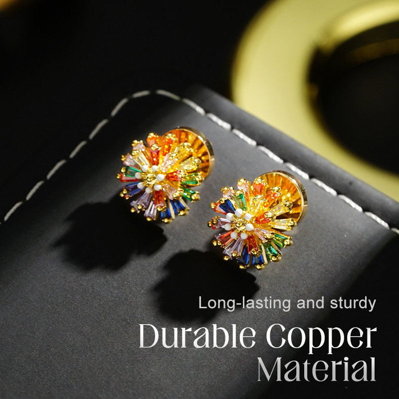 🎉 Colorful Firework Stud Earrings for Women