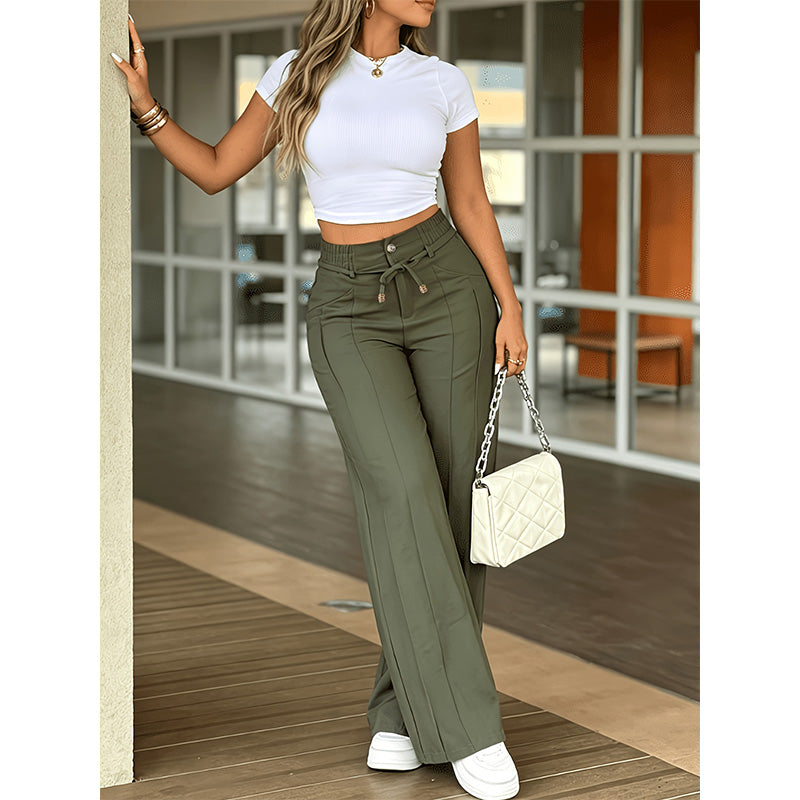 👖Women's High-Waisted Straight Leg Trousers