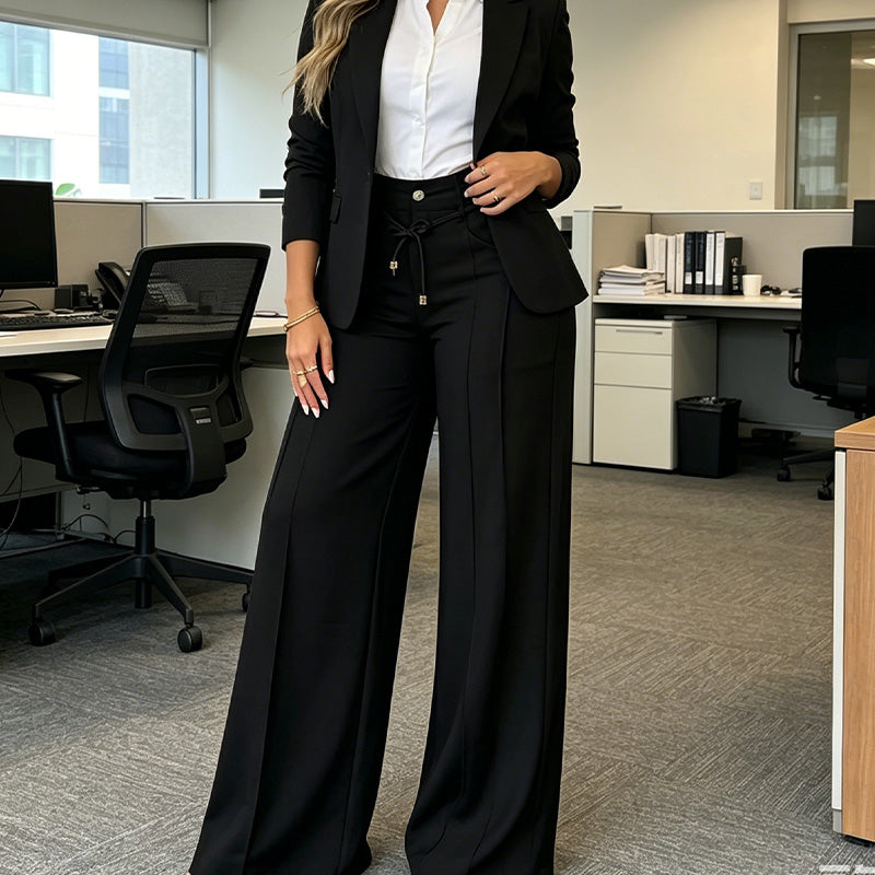 👖Women's High-Waisted Straight Leg Trousers