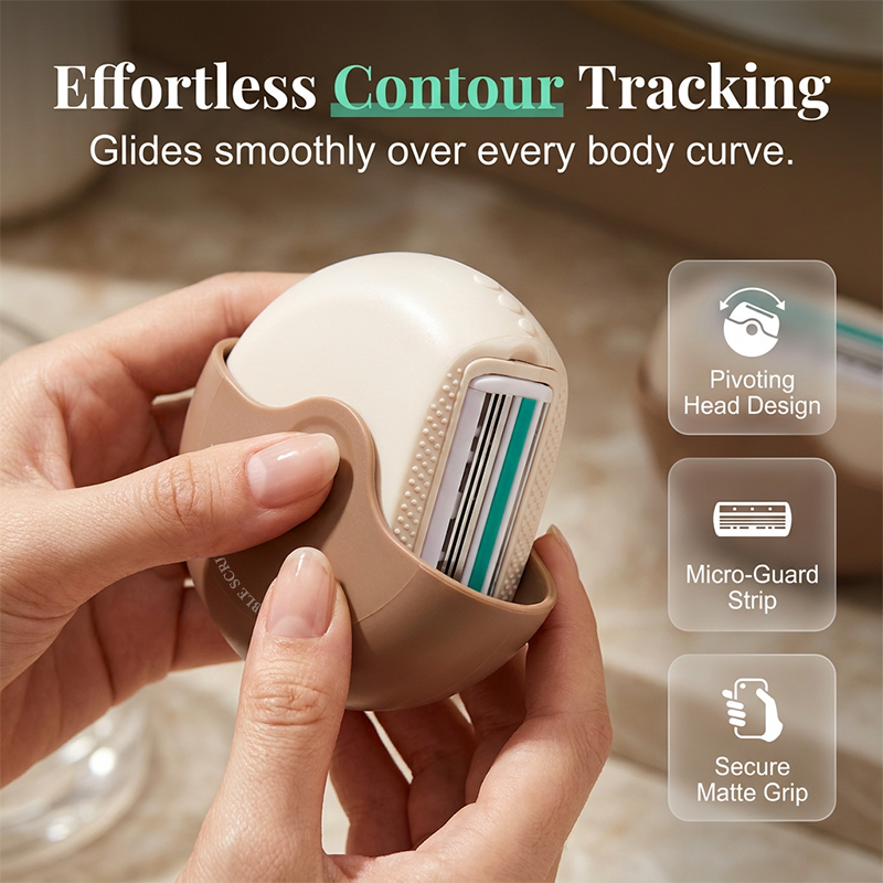✨Portable 3-Layer Hair Shaver with Rotating Cover
