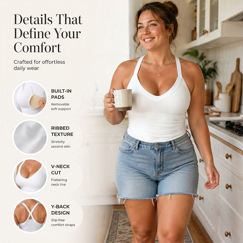 🧺Women's Slim-Fit Padded Tank Top