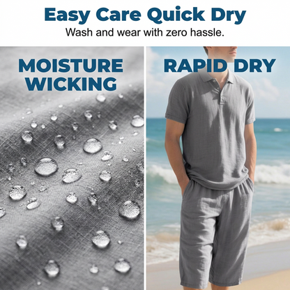 Casual Linen Shirt and Pants Set for Men – Lightweight, breathable, and relaxed fit 👖