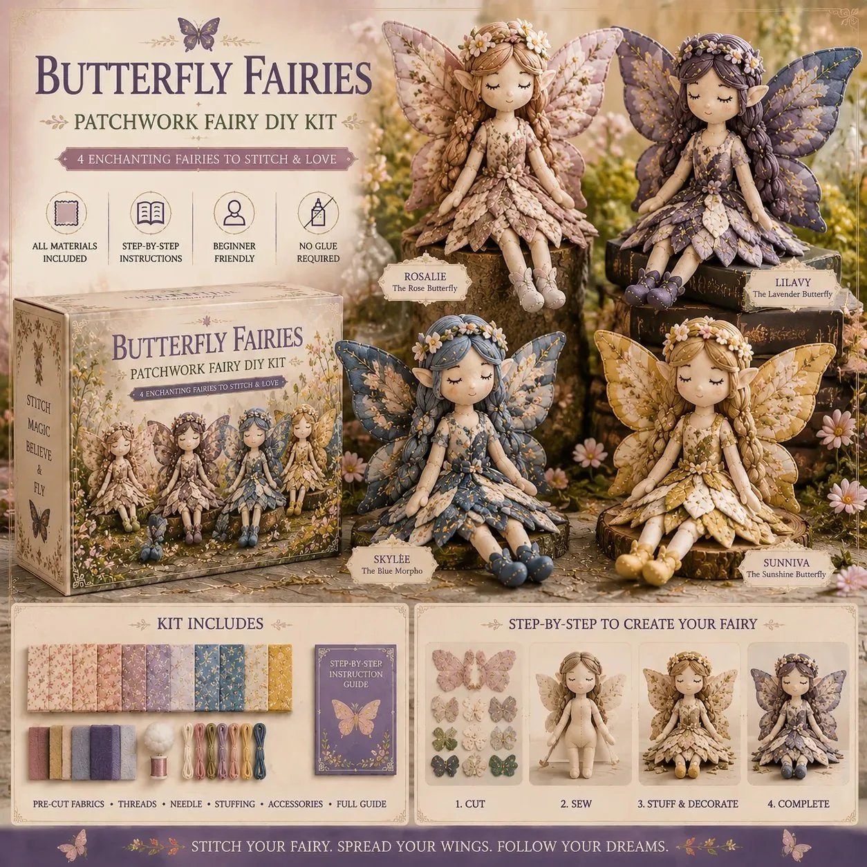 🔥🧵Fairy Patchwork DIY Collection