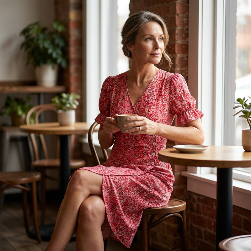 🌷Women's Floral V-neck Printed Dress
