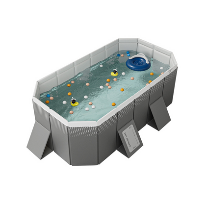🏊‍♂️💦 Foldable Family Pool – no inflation, fast drain, compact storage!