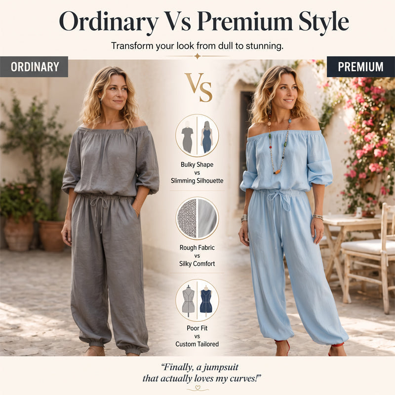 👗🌸Women's Off Shoulder Jumpsuit – Effortless Chic With A Flattering Fit ✨
