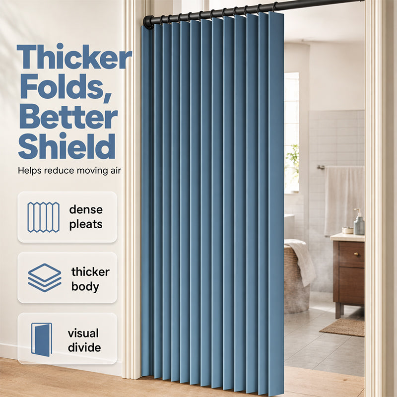 ⭐No-Drill Magnetic Accordion Door Curtain