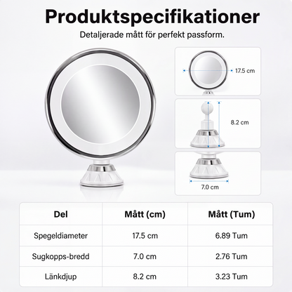 💄10x Magnifying Makeup Mirror with LED Light and Suction Cup – Perfect for Flawless Makeup and Skincare 🔍✨
