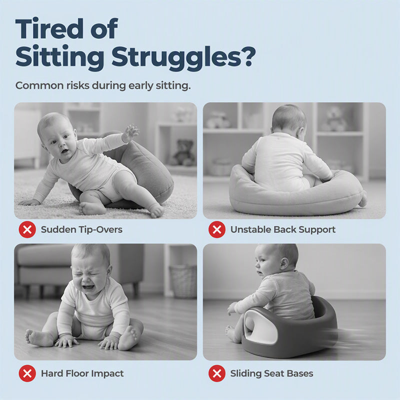 🧸👶Plush Baby Support Seat – Cartoon Floor Chair for Sit-Up Play