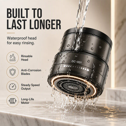 🪒2‑in‑1 Smart Electric Bald Head Shaver and Beard Trimmer with Digital Display, 30‑Blade Floating Head 9800RPM Motor, Rechargeable Groomer for Close Shave for Men