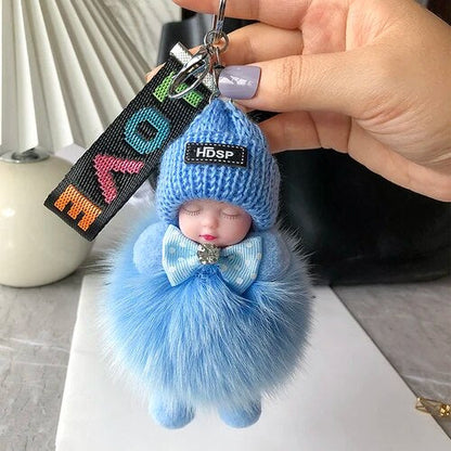 🧸 Soft Plush Doll Keychain