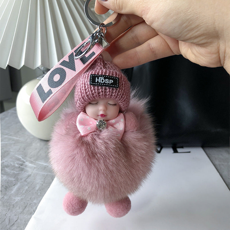 🧸 Soft Plush Doll Keychain