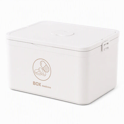Large Plastic Medicine Storage Box with Multi-Layer Divided Compartments Portable Family Emergency First Aid Organizer Box💊📦