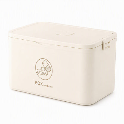 Large Plastic Medicine Storage Box with Multi-Layer Divided Compartments Portable Family Emergency First Aid Organizer Box💊📦