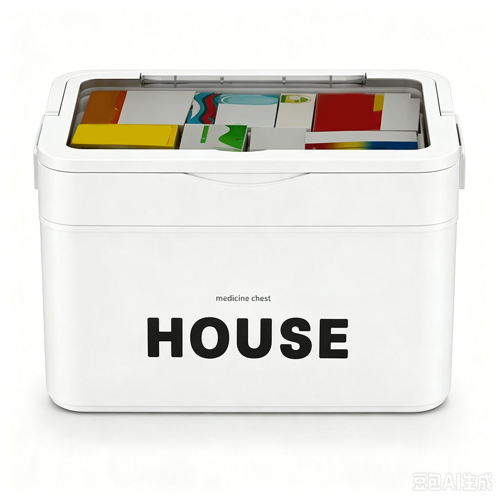 Large Plastic Medicine Storage Box with Multi-Layer Divided Compartments Portable Family Emergency First Aid Organizer Box💊📦