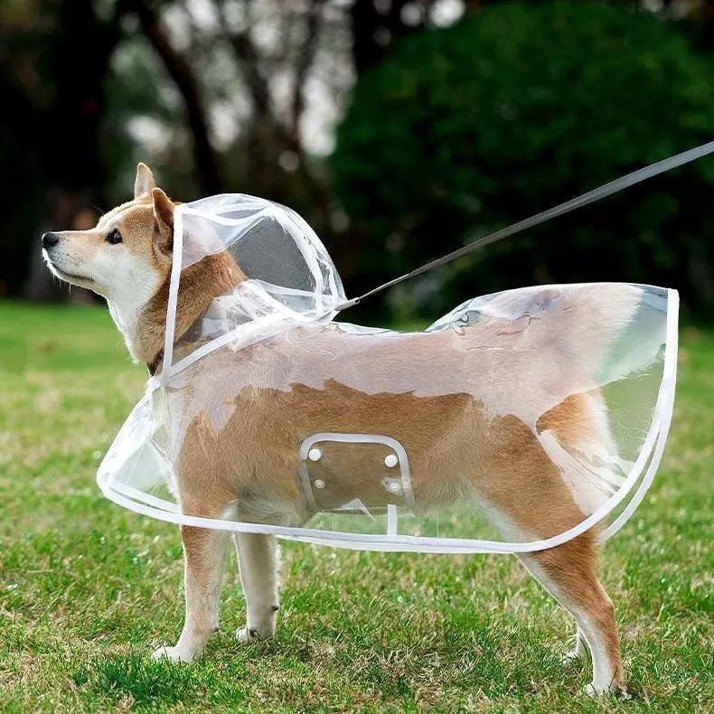 🌧️ Transparent Waterproof Dog Raincoat – XS to 8XL