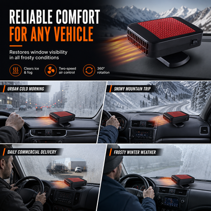 Defog Windshields Instantly! Rotating Dual-Mode Car Heater Blower